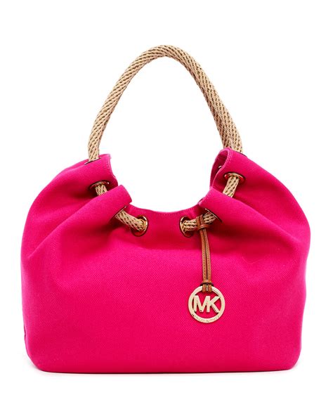 pink michael kors crossbody|michael kors pink canvas tote.